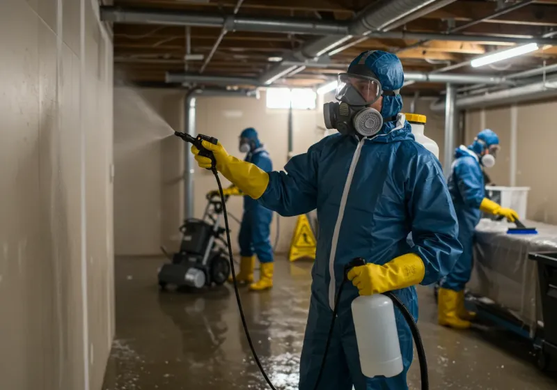 Basement Sanitization and Antimicrobial Treatment process in Smith, NV